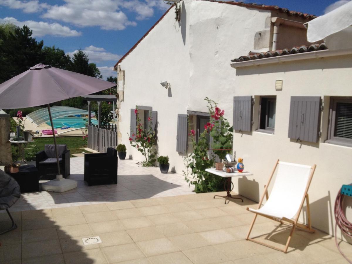 Studio Avec Piscine Privee Jardin Clos Et Wifi A Saint Jean D'Angely Exterior photo